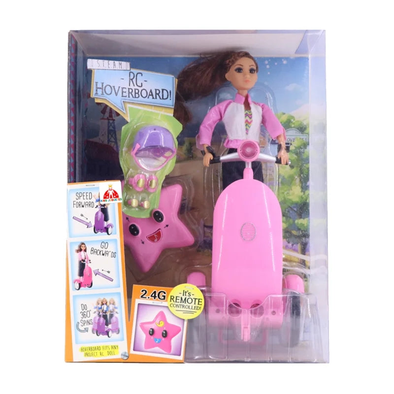 RC Hoverboard Fashion Doll Scooter Toy For Girls