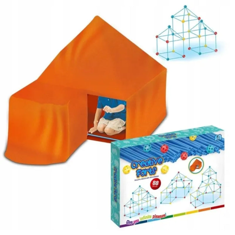 Ultimate Fort Building Kit for Kids – 68-Piece Blocks Tent Set for Creative Play