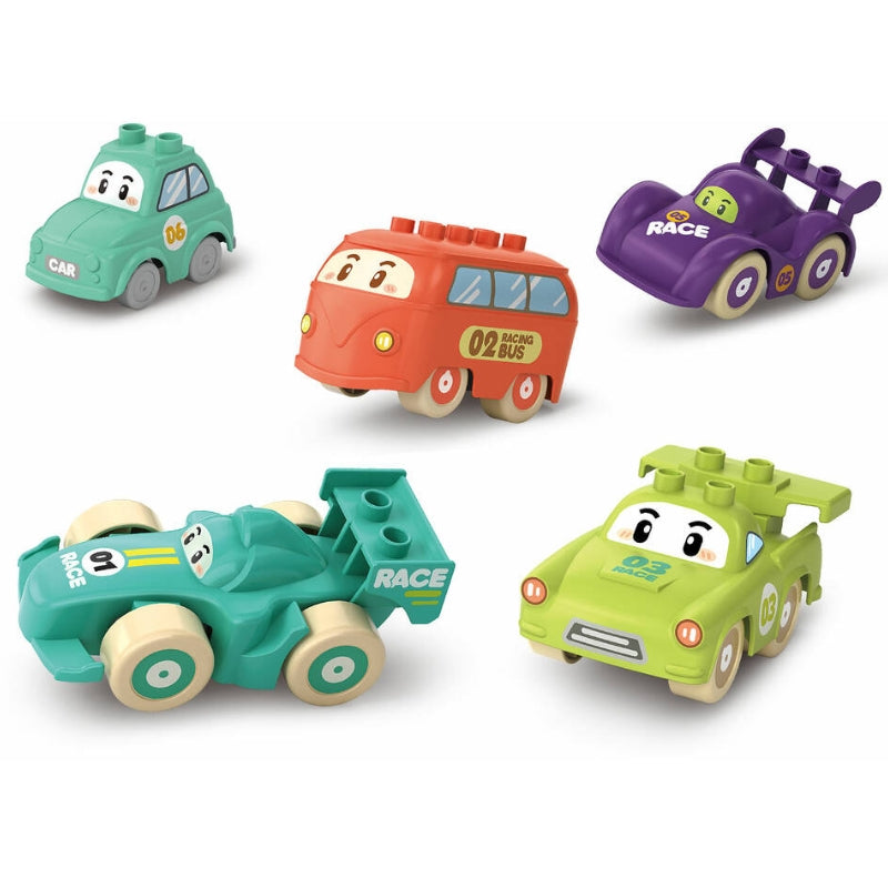 Colorful Cartoon Vehicle Toy Set – Fun & Engaging Play for Kids (50pcs)