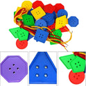 Educational Lacing Beads Set - Learn Shapes, Colors & Boost Motor Skills