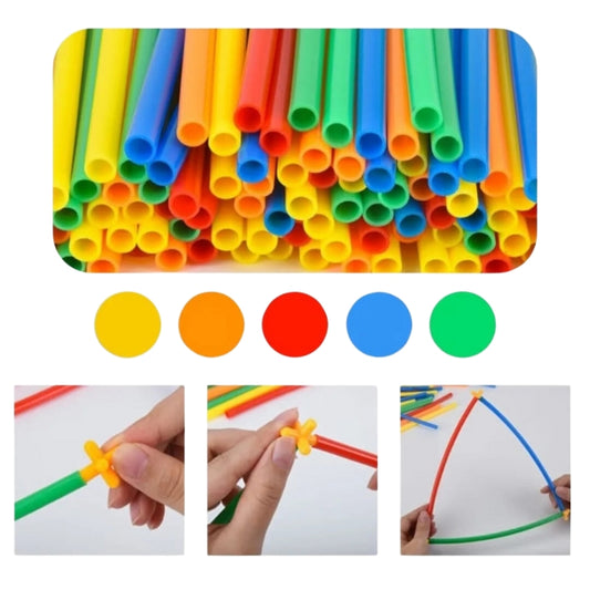 Creative Straw & Connector Building Set – Ignite Imagination with 110 Pieces