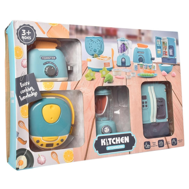 Blue Kitchenware Set – Complete Pretend Play Kitchen Set for Kids