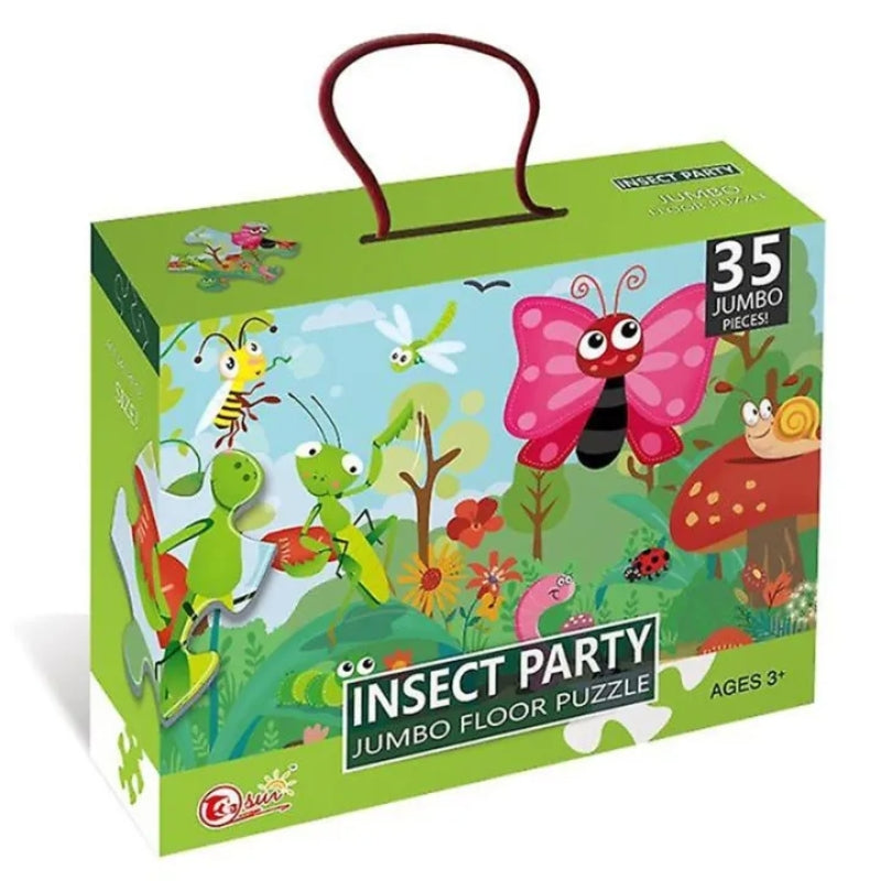 Insect Party Jumbo Floor Puzzle – 35-Piece Giant Fun for Curious Young Minds