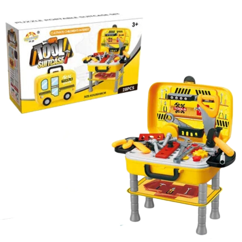 All-in-One Toy Tool Suitcase – The Ultimate Compact Toolbox for Little Builders