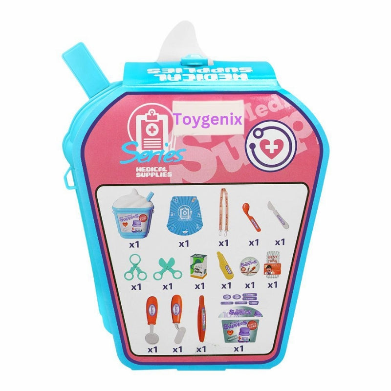 Portable Medic Playset – 15-Piece Doctor's Kit Backpack for Little Medical Experts