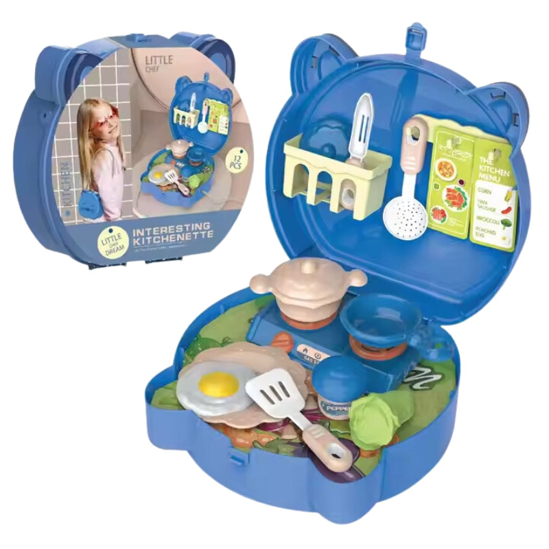 Ultimate Family Pretend Play Kitchen Set – Mini Suitcase Kitchen Toy & Sensory Fun for Kids