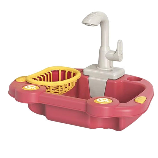 Pink Toy Sink with Running Water – Fun and Interactive Kitchen Playset for Kids