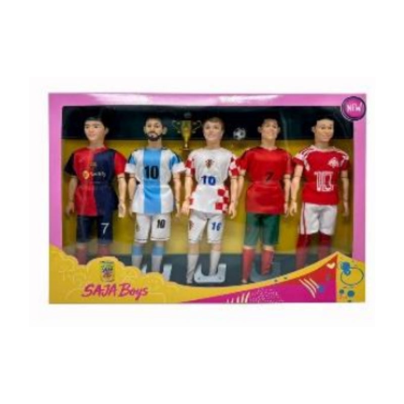 Brand New SAJA Boys Football Stars Action Figures Toy Set
