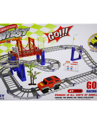 DIY Infinite Combinations Contest Track Racing Playset For Kids (41 pcs)
