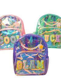 Glam Holographic Backpack For Girls
