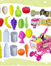 Grocery Shopping Cart Trolley Playset For Kids
