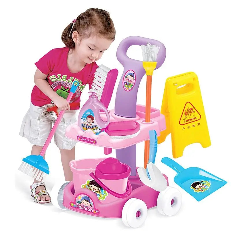 Cleaning Set Kit With Trolley And Accessories