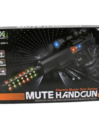 Electric Mute Hand Gun With Light & Sound Toy For Kids
