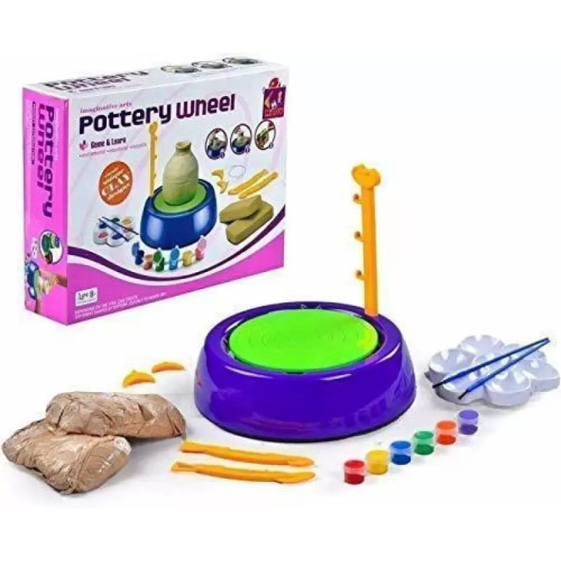 Creative Pottery Making Clay Wheel Playset For Kids