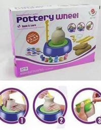 Creative Pottery Making Clay Wheel Playset For Kids
