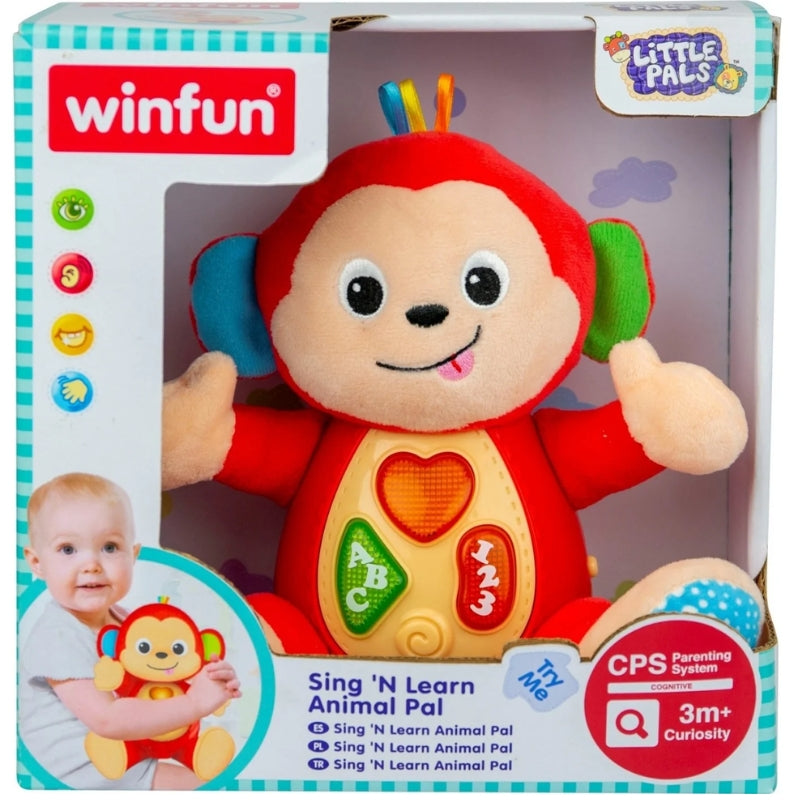 Winfun - Cute Melodic Monkey Pal Learning Toy For Kids (0275)