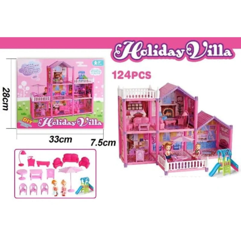 DIY Assemble Holiday Villa Playset For Girls (214pcs)