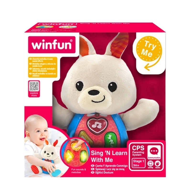 Winfun - Sing 'N Learn Soft Bunny Toy For Kids (0687)
