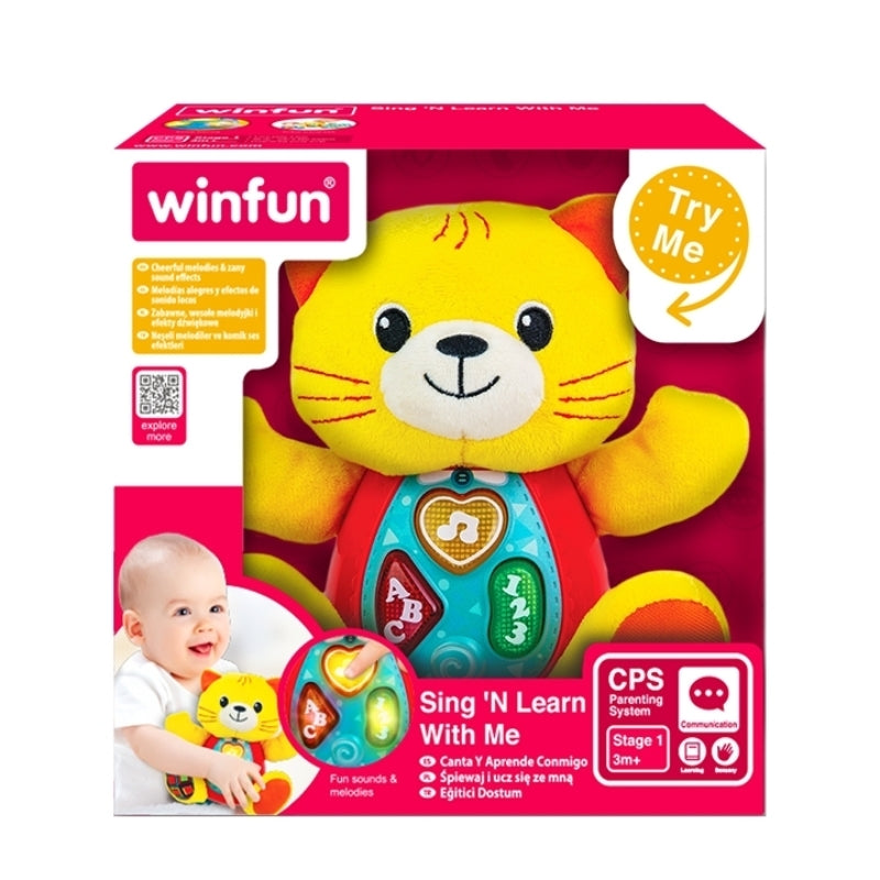 Winfun - Cute Sing 'N Learn Kelsey Cat Toy For Kids (0685)