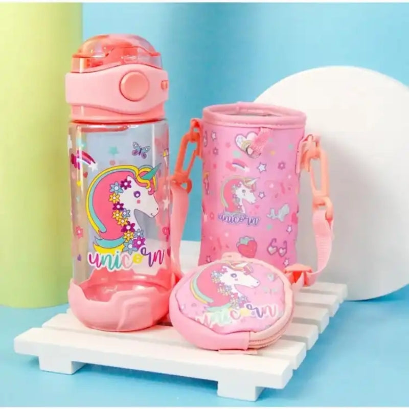 School Water Bottle With Drawstring For Kids