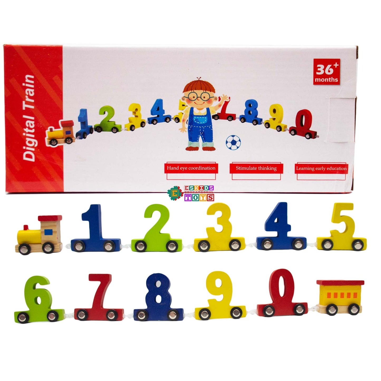 Kids Digital wooden train Learning Early Education