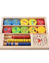 Wooden Multifunction Wafer Learning Box For Kids
