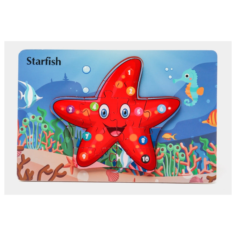 Wooden Starfish Puzzle For Early Education Toy For Kids