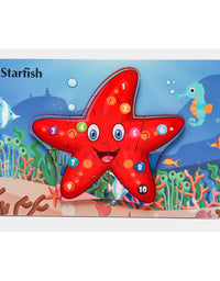 Wooden Starfish Puzzle For Early Education Toy For Kids
