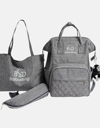 3 in 1 Beautiful Baby Diaper Bag - Gray
