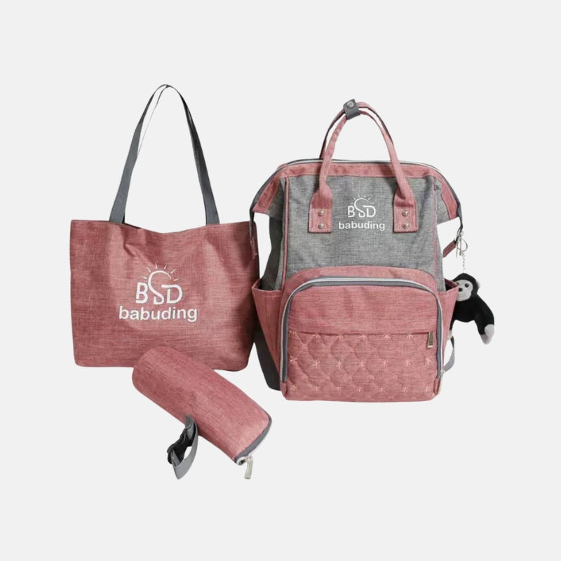 3 in 1 Beautiful Baby Diaper Bag - Pink