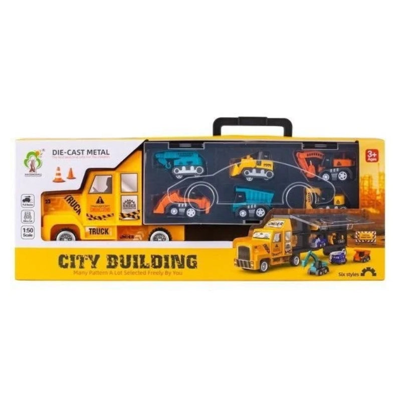 7 in 1 Metal Diecast Construction Vehicle Set For Kids