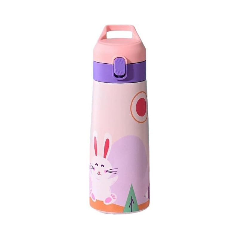 Cute Rabbit Printed Metal Water Sipper For Kids (Deal)
