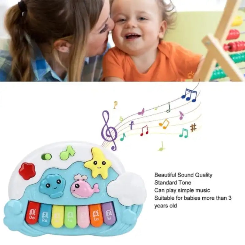 Funny Animal Qin Piano With Music And Light For Kids