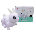 Cute Battery Operated Hopping Rabbit With Light And Music For Kids