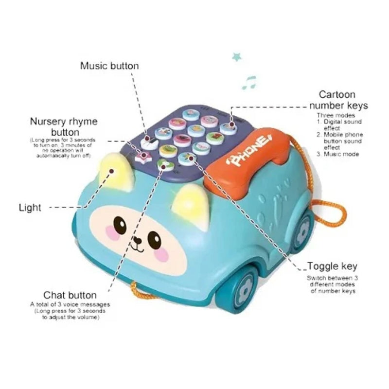 Rabbit Phone Car Puzzle Toy For Kids