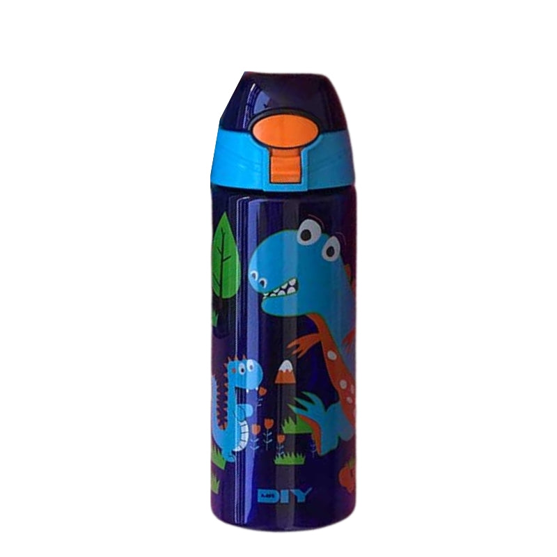 Cartoon Character Printed Water Sipper Thermos For Kids (224)