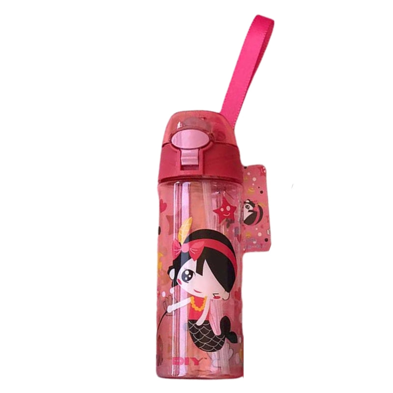 Cartoon Character Printed Water Sipper Thermos For Kids (224)