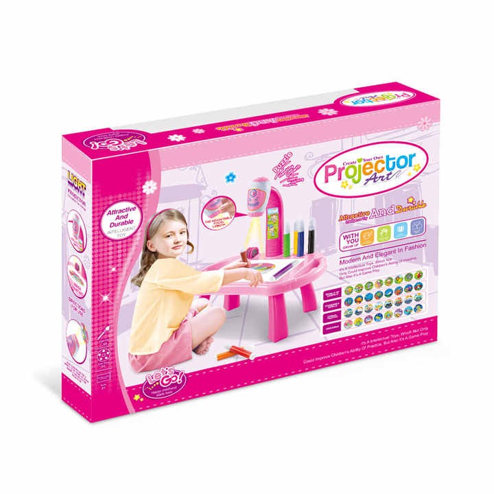 Kids LED Projector Art & Drawing Table – Creative Educational Painting Desk