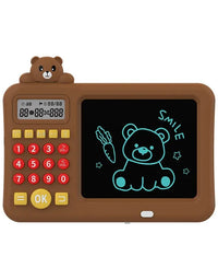 Teddy Bear Multifunctional Drawing Board With Calculator Toy for Kids - Assorted
