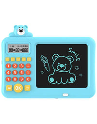 Teddy Bear Multifunctional Drawing Board With Calculator Toy for Kids - Assorted
