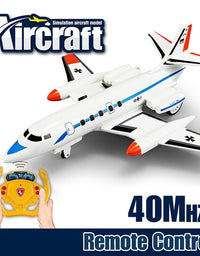 40MHz Remote Control Aircraft Toy With Lights For Kids
