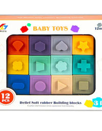 12 PCS Soft Stacking Building Blocks
