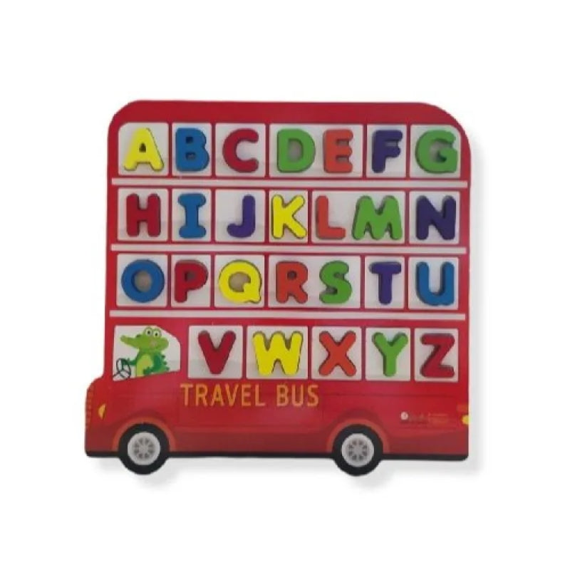 3D Educational  Alphabet Travel Bus Toy