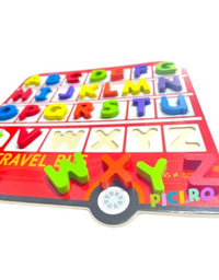 3D Educational  Alphabet Travel Bus Toy
