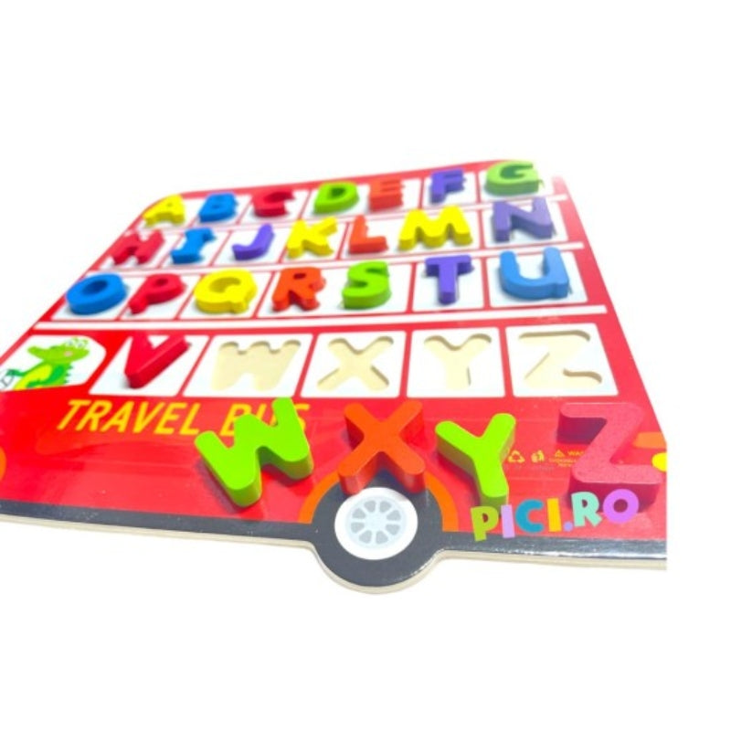 3D Educational  Alphabet Travel Bus Toy