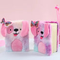 Unicorn Puppy Soft Fluffy Diary