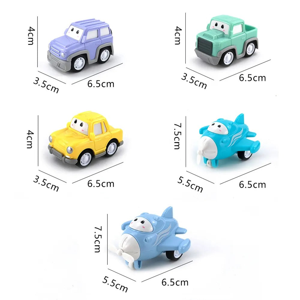 Mini Lovely Vehicle Toy Set For Kids - 5 Pcs