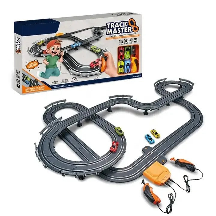 Track Master : 1:64 Scale Of Racing Track Set For Kids