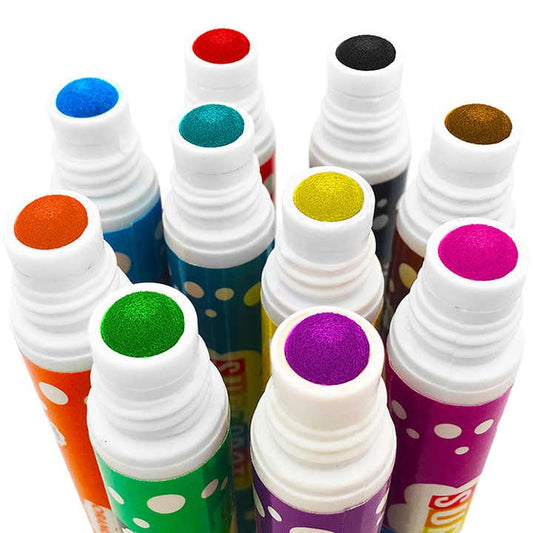 Super Dots Dot Markers for Kids – 10 Washable Paint Colors Set for Creative Art & Learning Fun with booklet