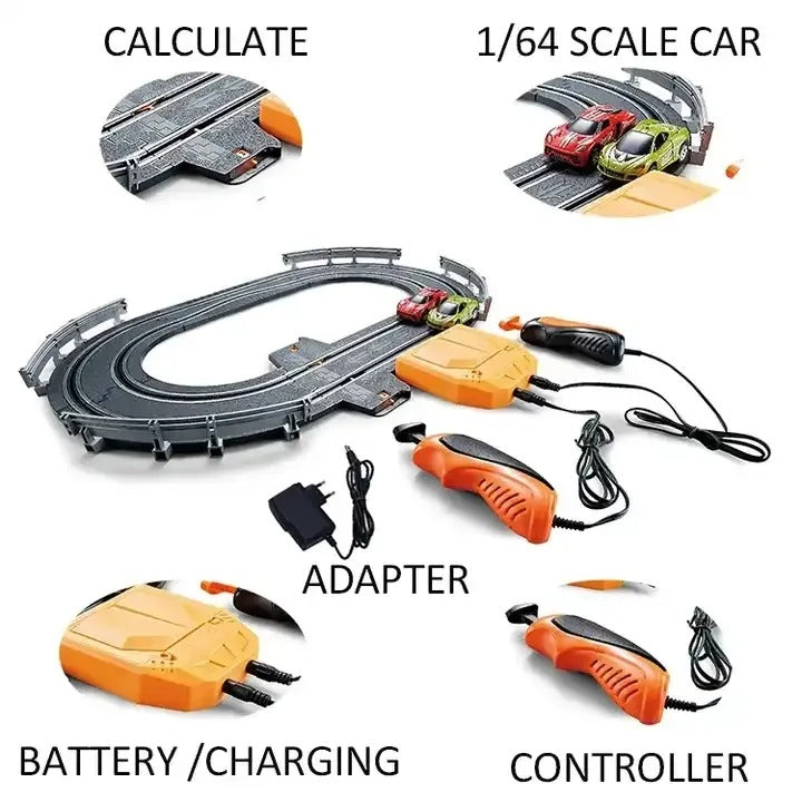 Track Master : 1:64 Scale Of Racing Track Set For Kids